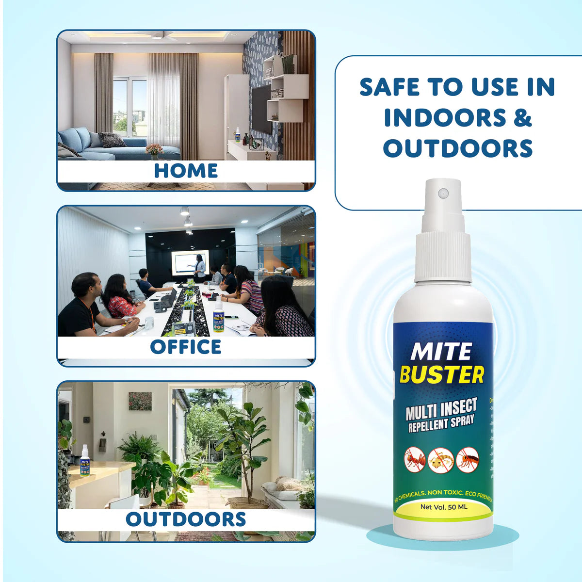 MiteBuster™ Spray – Ultimate Ant, Cockroach, Bed Bugs, Spider Killer