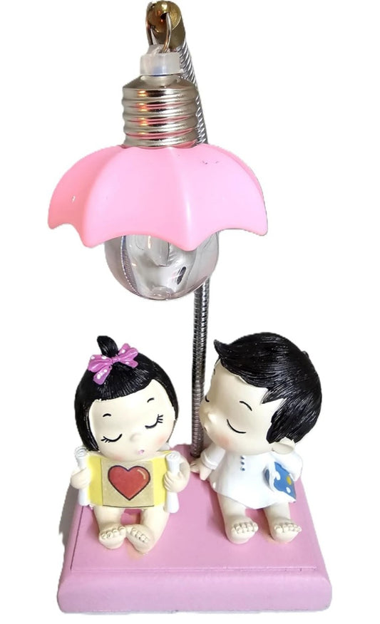 Happy couple With Lamp Gift